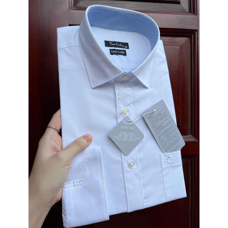 Sơ mi trắng dài tay nam Pierre Car.din dáng slimfit
