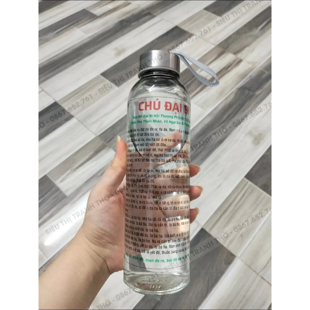 Tờ dán Lăng Nghiêm Tâm Chú bằng decal trong suốt, in màu trang nghiêm đẹp mắt