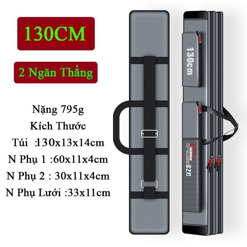 Túi đựng cần câu cá chuyên dụng câu đơn câu đài 2 ngăn, 3 ngăn cao cấp