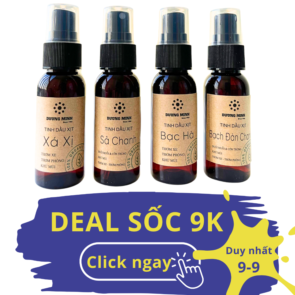 Tinh dầu xịt phòng khử mùi xe 100% tự nhiên thanh lọc không khí xua đuổi muỗi và côn trùng