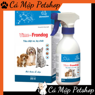 Xịt ve rận bọ chét cho chó mèo, xịt vemedim vime- frondog ve rận bọ chét - chai 250ml