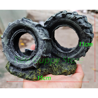 Mô hình vỏ bánh xe - trang trí hồ cá cảnh, tiểu cảnh, terarium...