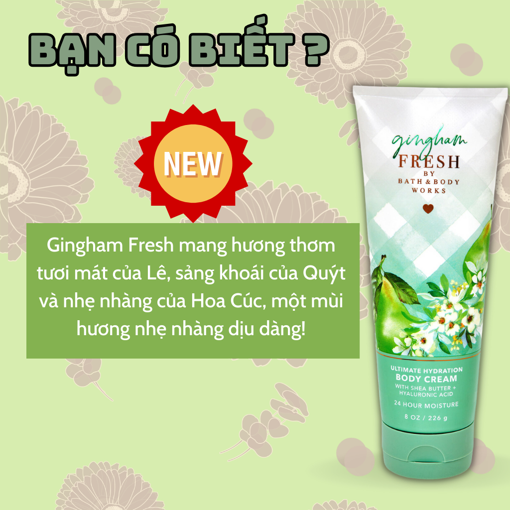 Bath and Body Works Body Cream 226g Chính Hãng Dưỡng Ẩm Da , Kem Bath & Body Works Body, Bath and Body Work Chính Hãng