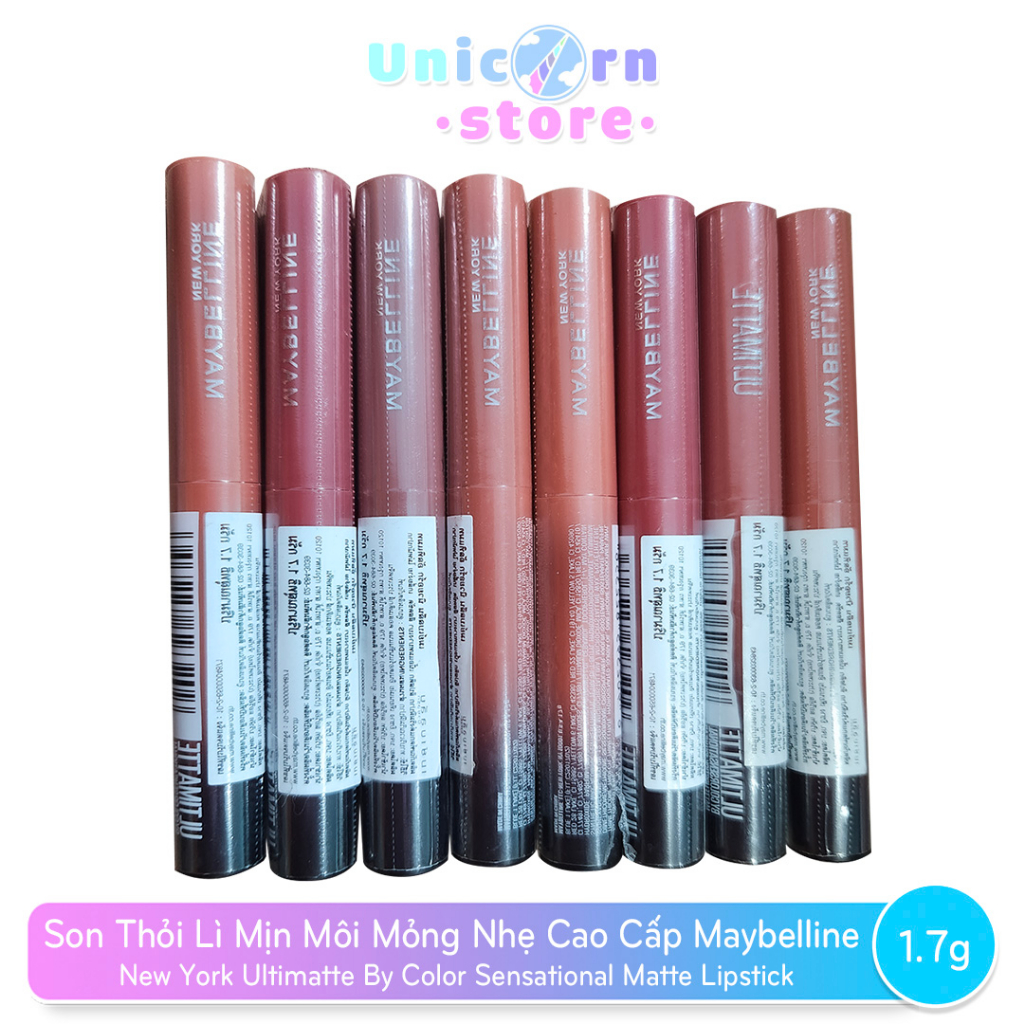 Son Thỏi Lì Mịn Môi Mỏng Nhẹ Cao Cấp Maybelline New York Ultimatte By Color Sensational Matte Lipstick 1.7g