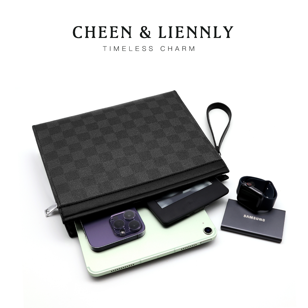 Cheenlisy  Da thật Ví da cầm tay bản to thời trang mới cho nam Cặp xách công sở