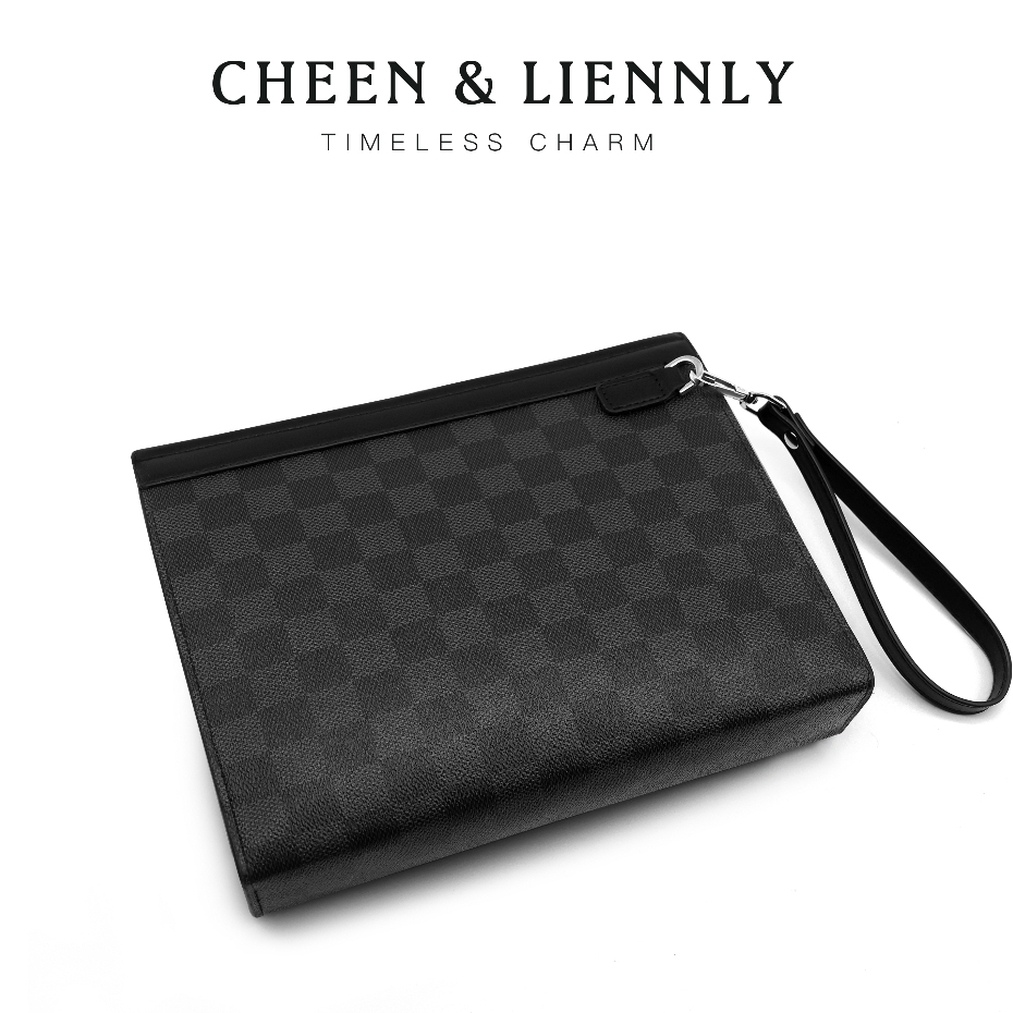 Cheenlisy  Da thật Ví da cầm tay bản to thời trang mới cho nam Cặp xách công sở