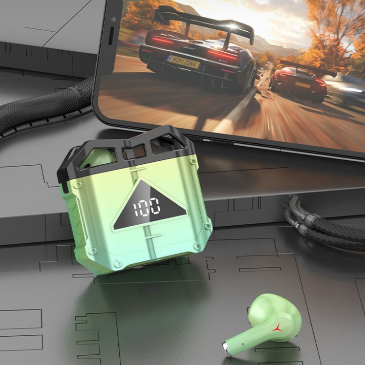 Tai nghe bluetooth không dây JX30 cảm ứng vân tay kèm hộp sạc nhét tai phone có mic chơi game gaming