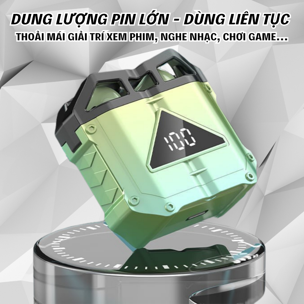 Tai nghe bluetooth không dây JX30 cảm ứng vân tay kèm hộp sạc nhét tai phone có mic chơi game gaming