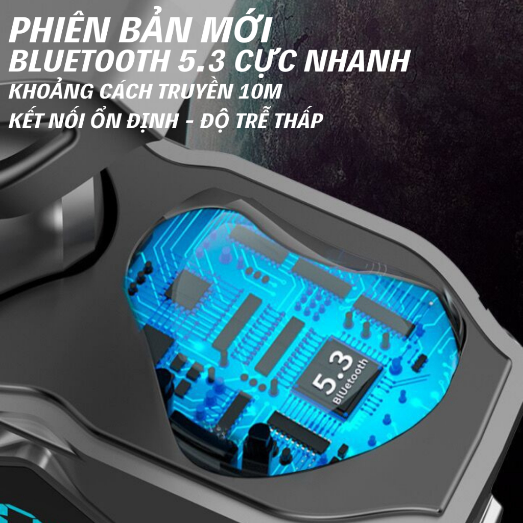 Tai nghe bluetooth không dây JX30 cảm ứng vân tay kèm hộp sạc nhét tai phone có mic chơi game gaming