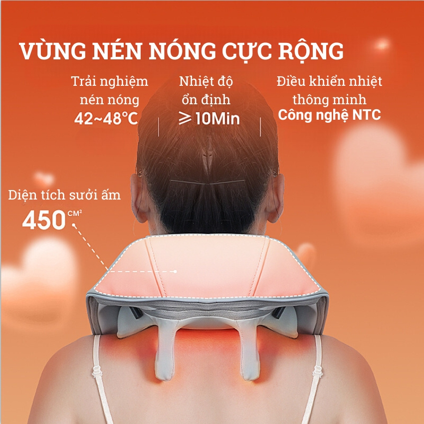 Máy massage cổ vai gáy hồng ngoại cao cấp 2023 chính hãng - Máy massage đa năng toàn thân mô phỏng kỹ thuật massage số 8