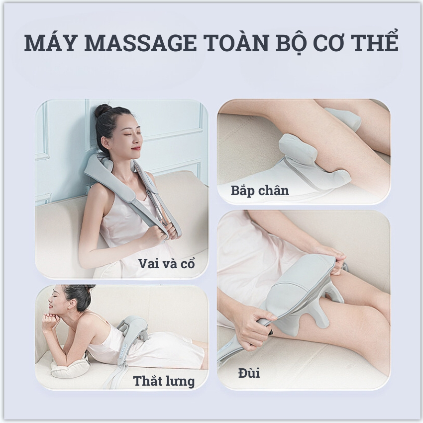 Máy massage cổ vai gáy hồng ngoại cao cấp 2023 chính hãng - Máy massage đa năng toàn thân mô phỏng kỹ thuật massage số 8