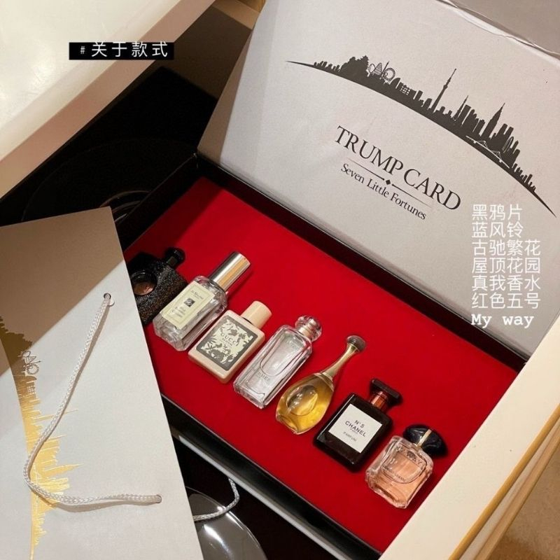 Set 7 lọ nước hoa mini GIFT TRUMP.CARD 7 mùi siêu sang sịn mịn XIAOMIMI M024