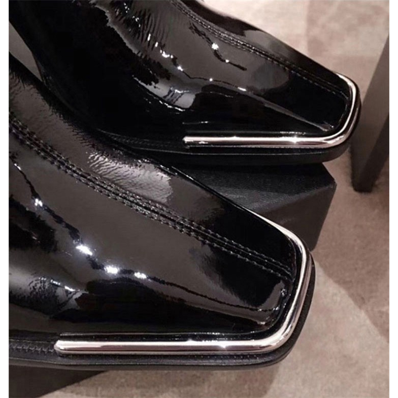 Boot nữ big size 40 - 42 gót vuông 7 -9cm, mũi vuông, da bóng