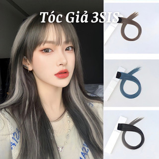 Tóc giả kẹp highlight hàn quốc, sợi tóc giả highlight màu xám khói