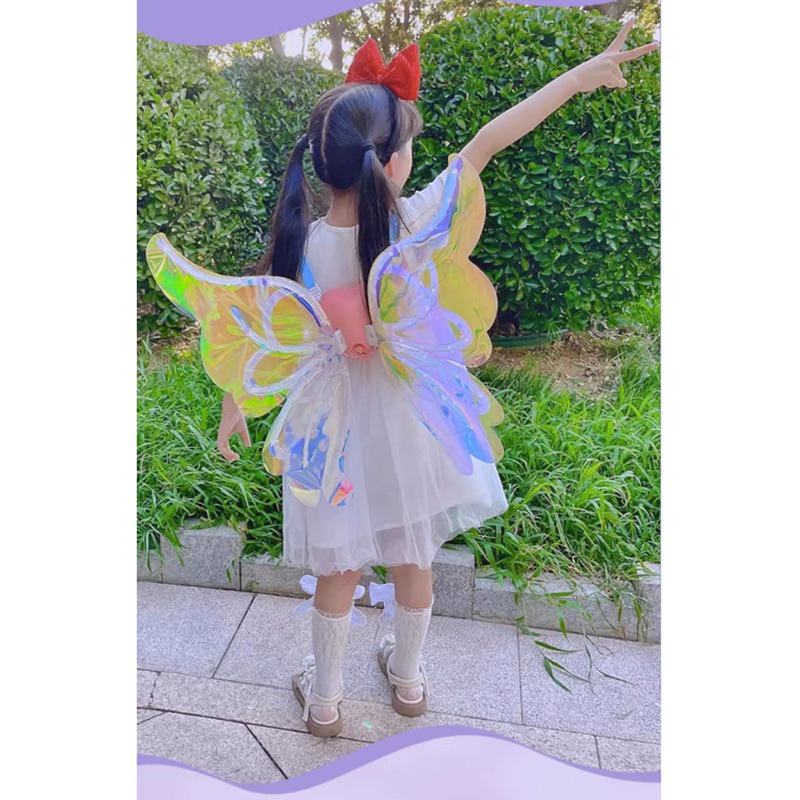 Đồ Chơi Cánh Tiên Dream Princess Wings Phát Sáng Cánh Bướm Thiên Thần Tự động Vẫy Cánh Cho Bé.