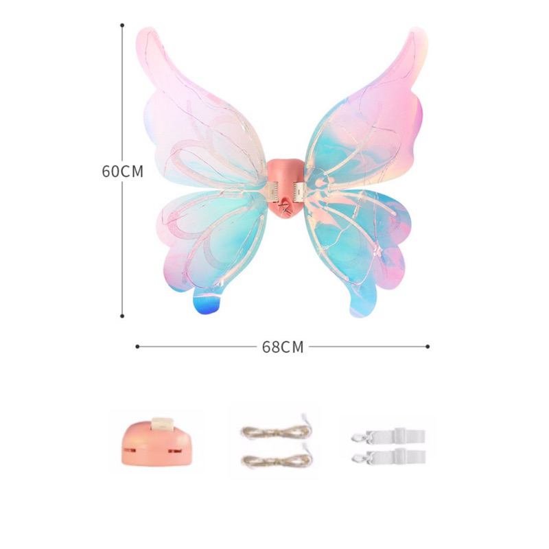 Đồ Chơi Cánh Tiên Dream Princess Wings Phát Sáng Cánh Bướm Thiên Thần Tự động Vẫy Cánh Cho Bé.