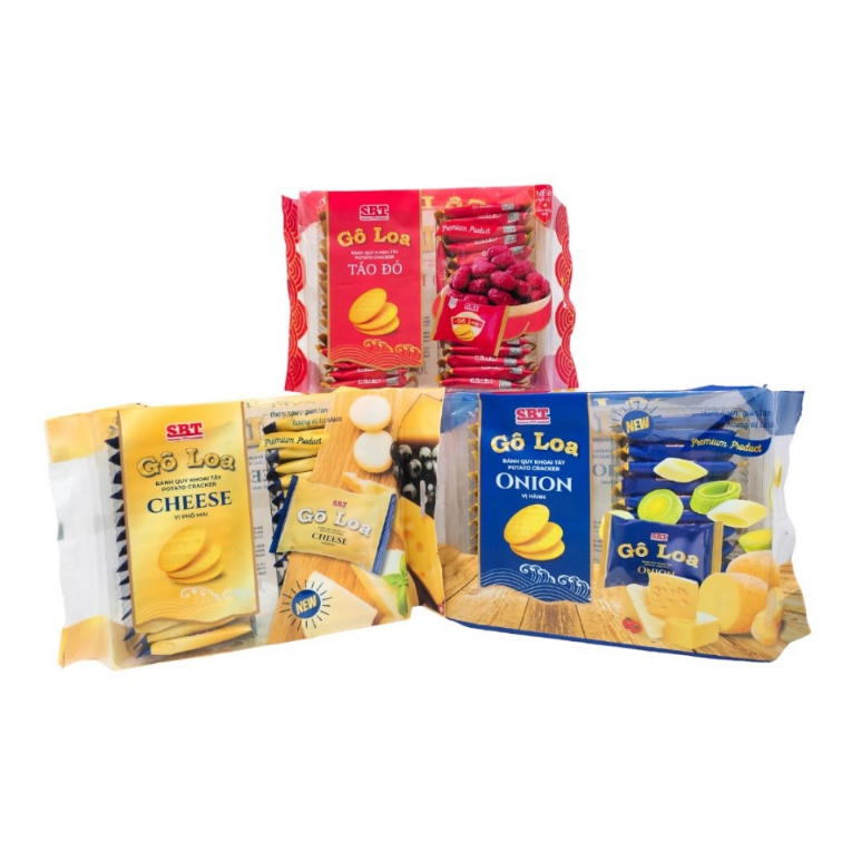 Gói 285gr - Bánh Quy khoai tây Potato Cracker Goloa 3 vị SBT