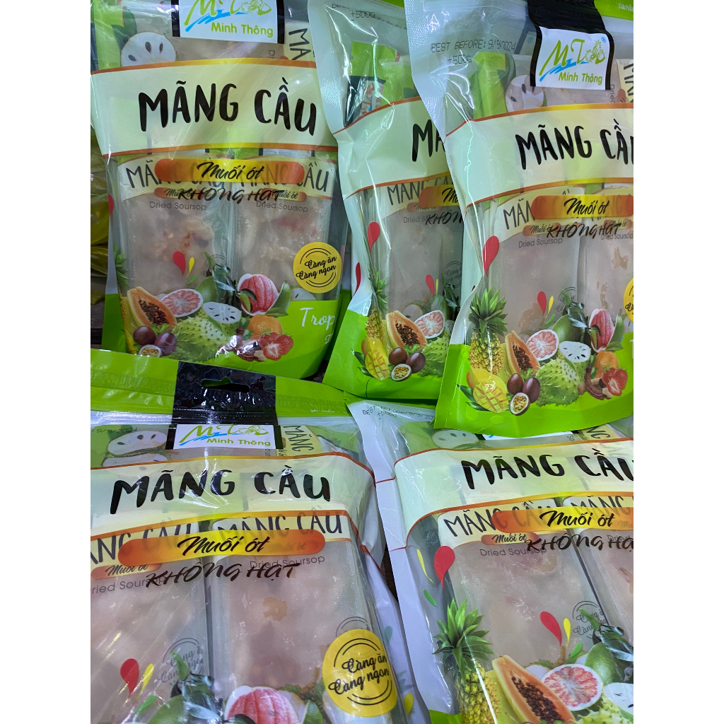 Mãng cầu sấy muối ớt Minh Thông  gói 500g