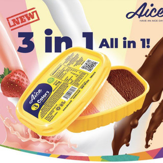 Kem hộp Aice mix vani-dâu-socola