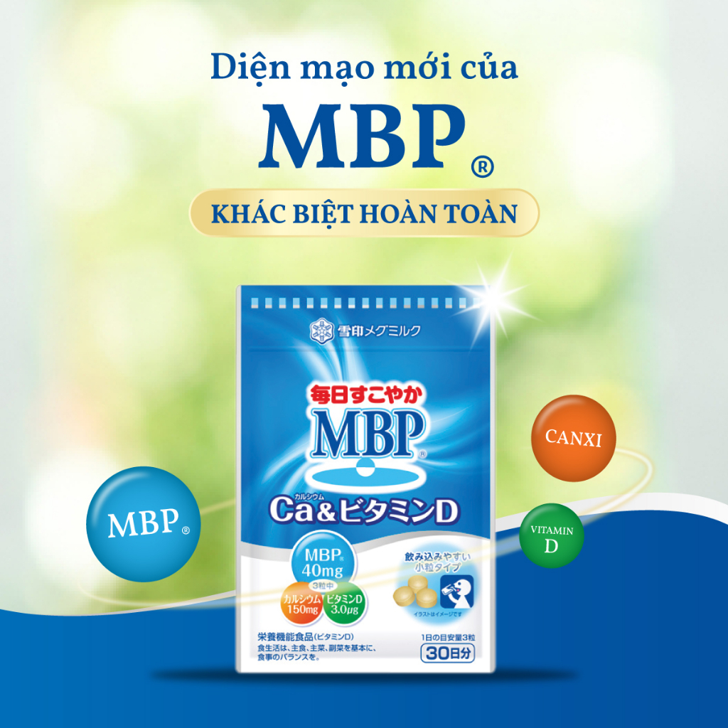Viên uống MBP® Nhật Bản Giúp Tăng Cường Mật Độ Xương - Tăng chiều cao vượt trội - Gói 90 viên