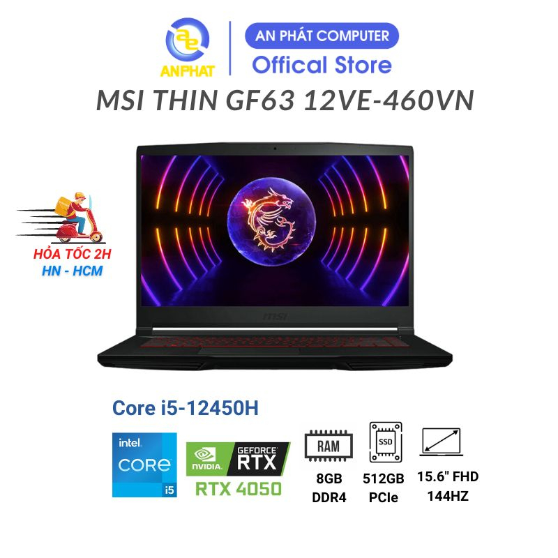 Laptop MSI Thin GF63 12VE-460VN