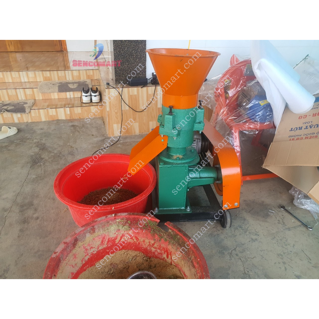 Khung máy ép cám viên S160 chạy dây curoa TẶNG KÈM SÀNG