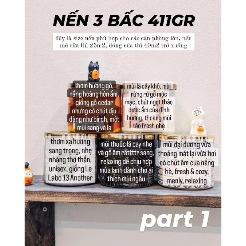 LINK 4: 79 mùi VALENTINE, THU ĐÔNG NOEL HIẾM 🕯️Nến thơm 3 bấc🕯️Bath & Body Works 411gr via KATH