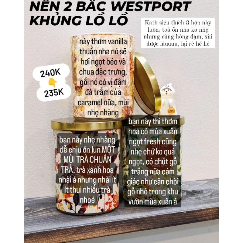 🍂 Autumn Candles - Nến thơm Westport USA - 16oz 2 bấc