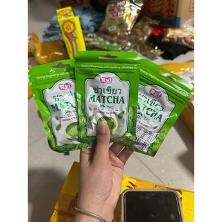 Kẹo xê matcha hình xương chó