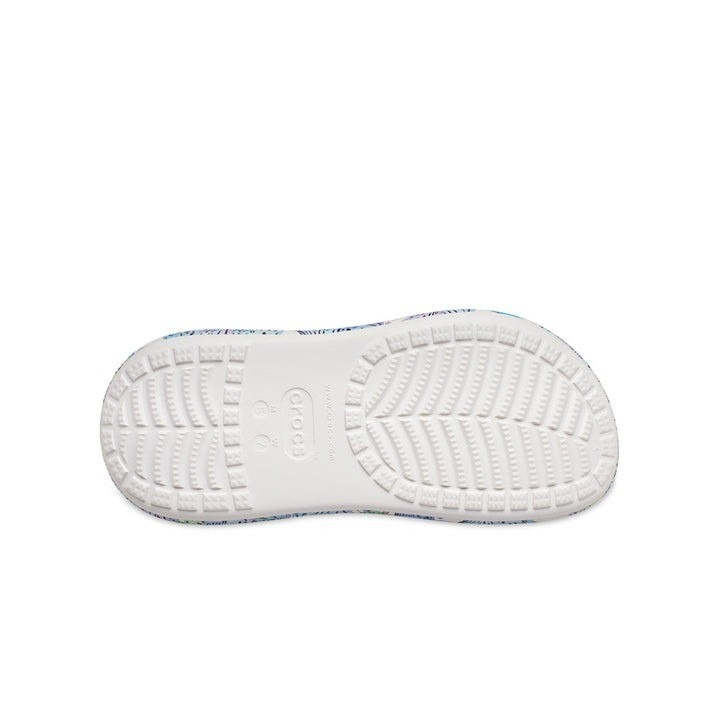 Giày Clog Unisex Crocs Crush Butterfly White Classic *Đế Cao* - Trắng - Code : 208258-94S