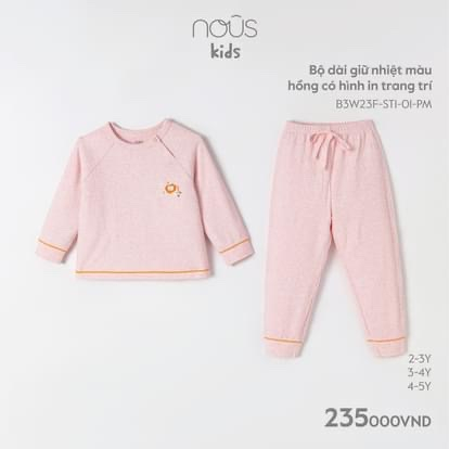 Nous kids- Bộ dài tay cho bé trai bé gái Nous từ 2 tuổi đến 6 tuổi