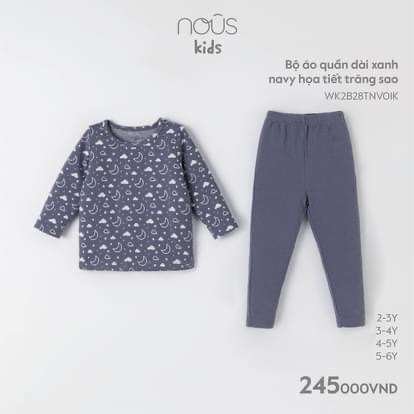 Nous kids- Bộ dài tay cho bé trai bé gái Nous từ 2 tuổi đến 6 tuổi