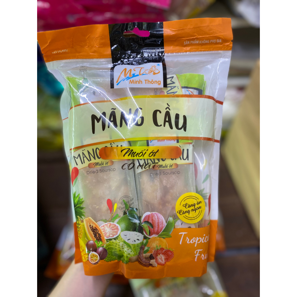 Mãng cầu sấy muối ớt Minh Thông  gói 500g