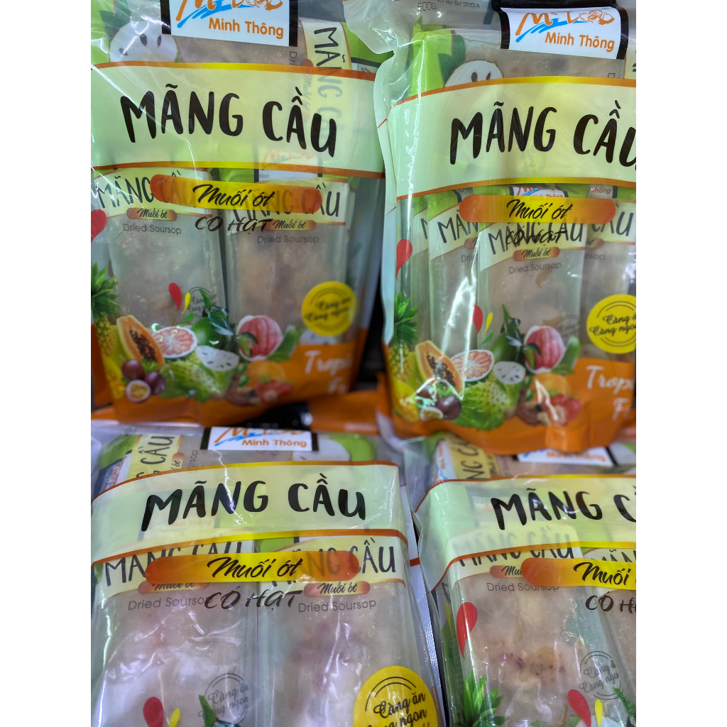 Mãng cầu sấy muối ớt Minh Thông  gói 500g