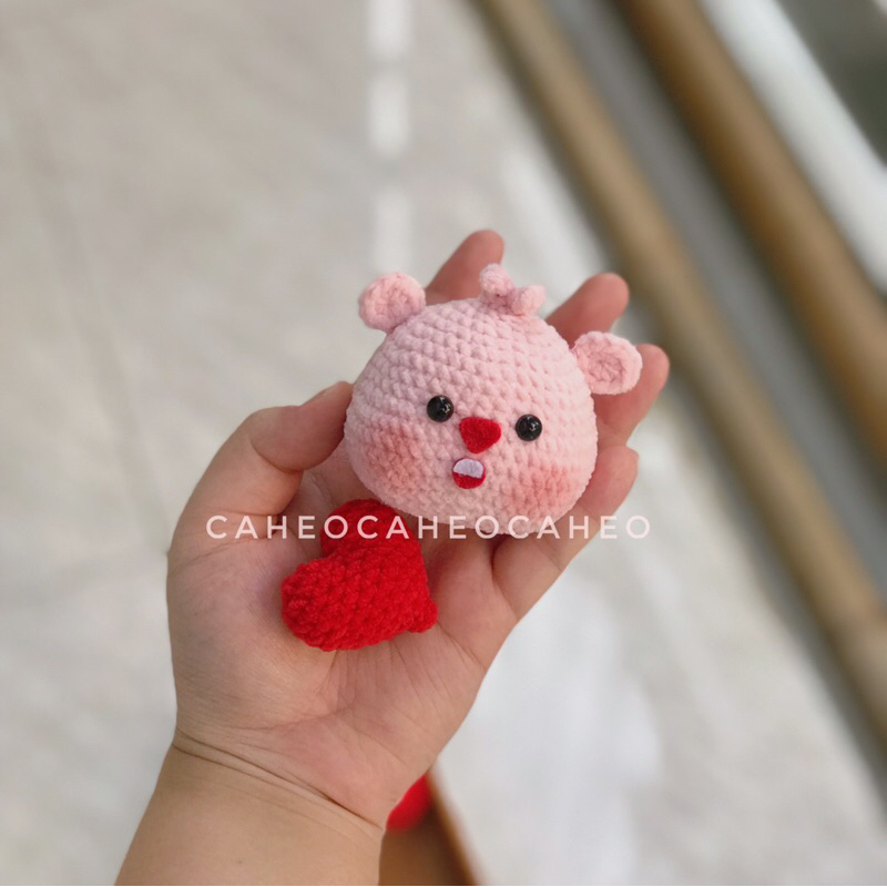 Móc khoá loopy dễ thương làm thủ công bằng len