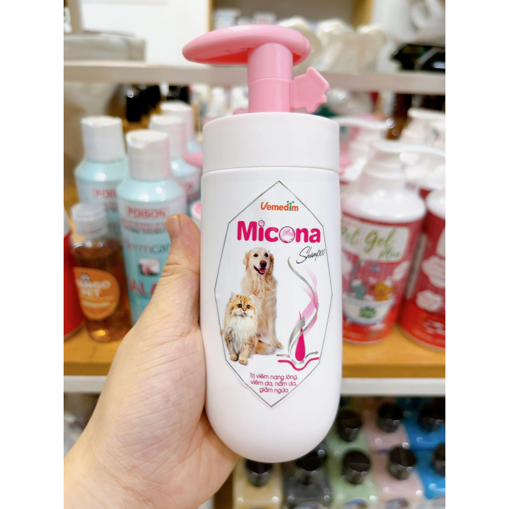 Sữa Tắm Viêm Nang Lông, Viêm Da, Nấm Da Cho Chó Mèo Micona Vemedim 200ml