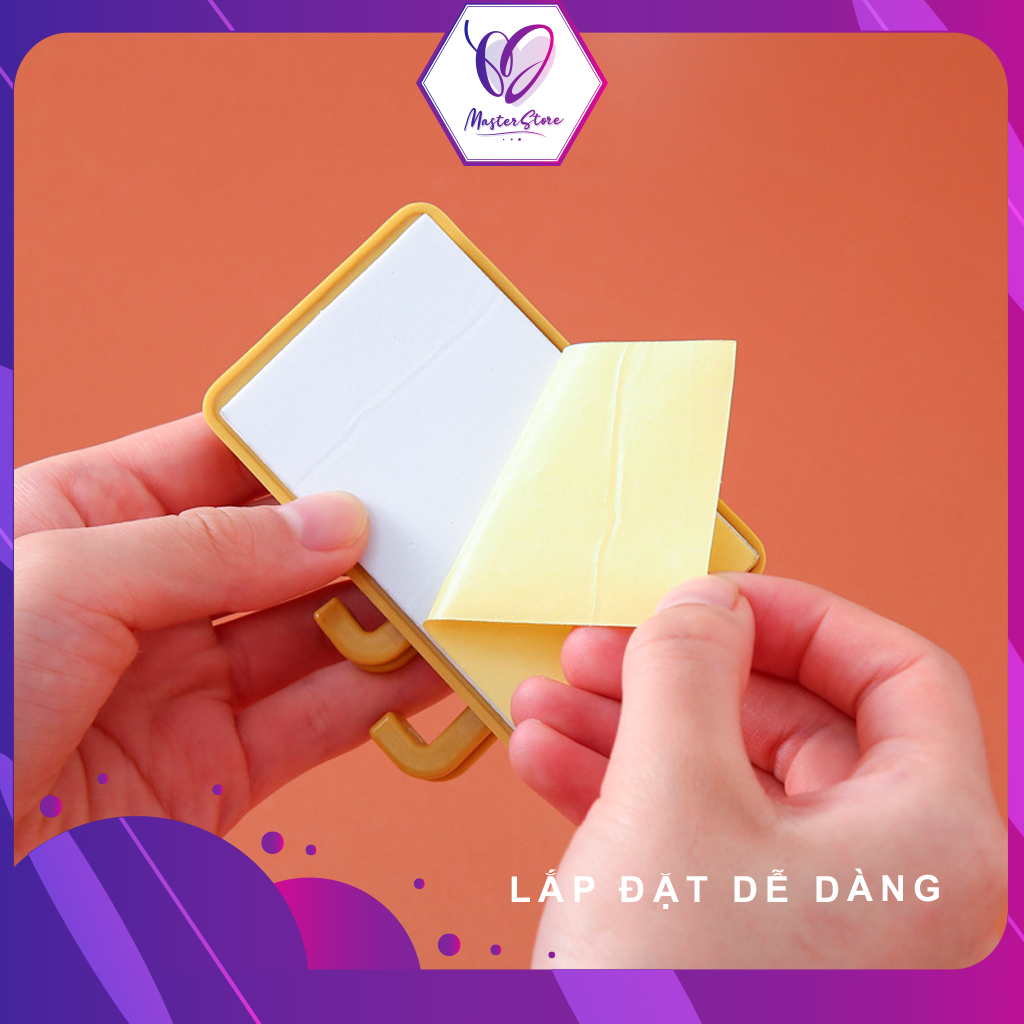 Móc treo đồ dán tường 4 nhánh, móc 4 đầu xếp gọn tự dính Master Store