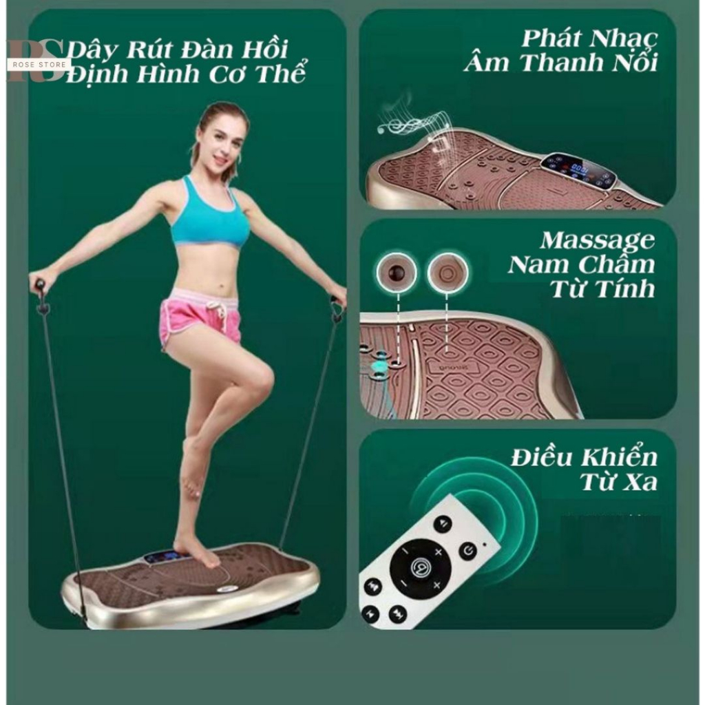 Máy massage rung giảm mỡ toàn thân, máy rung tập thể dục giúp giảm cân, giảm mỡ bụng, mỡ đùi, máy dung toàn thân