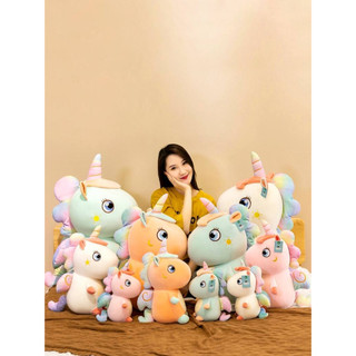 Ngựa nhồi bông Pony UniCorn cao cấp- Quà lưu niệm , gấu bông ngựa Pony siêu mềm, mịn Nguyễn Gia group Cao Đạt Q5