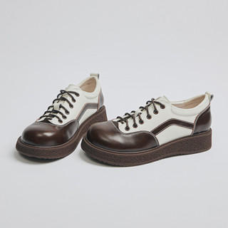 [590] Giày Semi Oxford - Giày da nữ vintage Li retro (giày da thật - genuine leather)