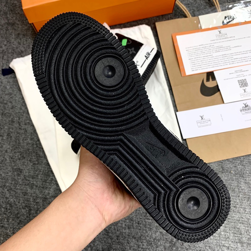 Giày Nike_AF1 LV Black, Giày Air Force 1 LV Đen, Xám Hàng Cao Cấp Giày thể thao LV vân đen bản mới nhất 2023 Full mẫu