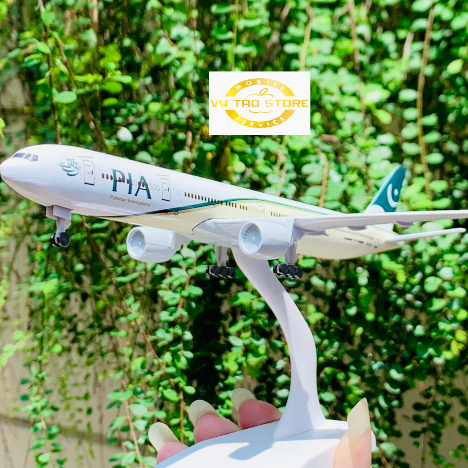 Mô Hình Máy Bay B777 Hãng Hàng Không PIA "Pakistan Airlines" Hợp Kim Cao Cấp Tỉ Lệ