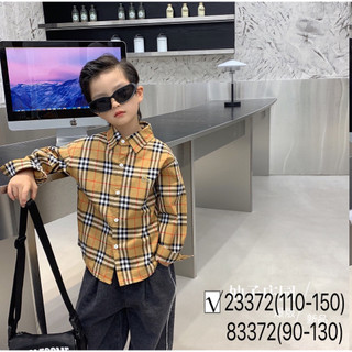 Áo Sơ Mi Bé Trai Kẻ Vàng (Mã 23372) Size 110-150