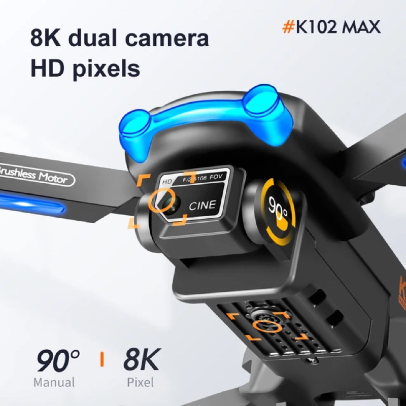 Flycam K102 Max - Động cơ không chổi - Rẻ nhất