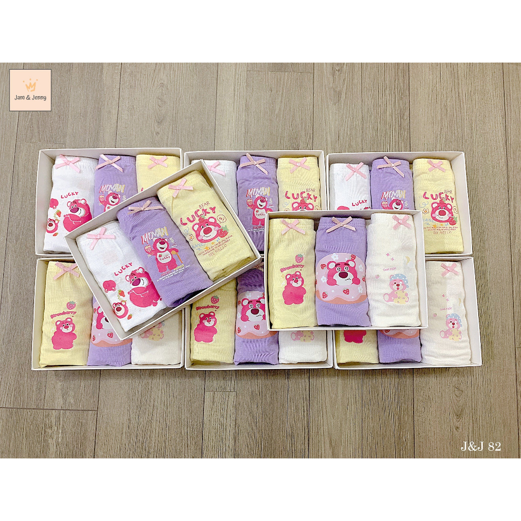Quần chip đùi bé gái Jam&Jenny (set 3c) QC08