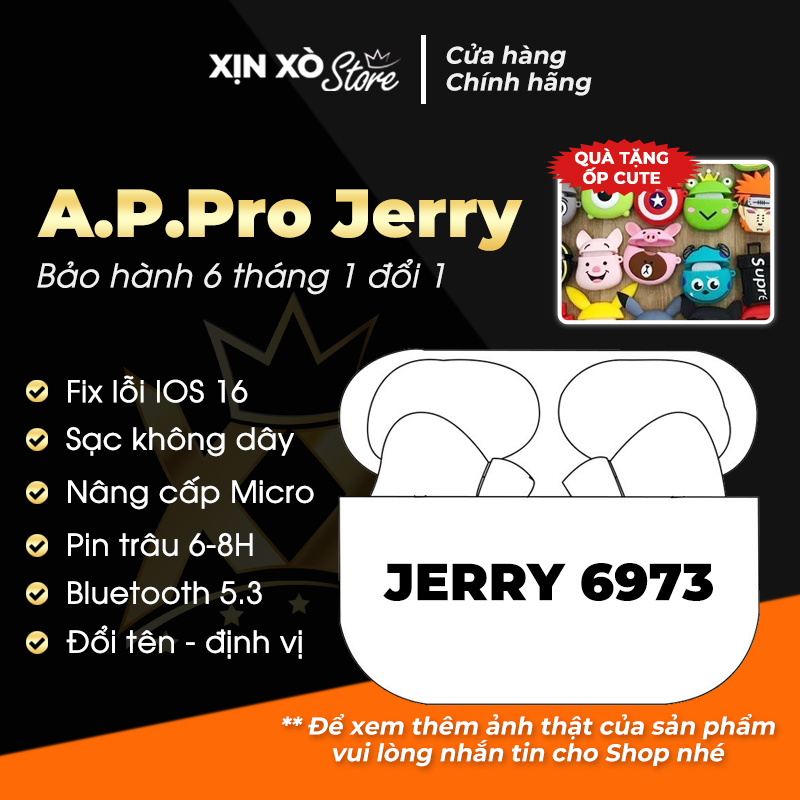 Tai Nghe HOCO Pro Jerry bản 2023 mới Cao Cấp, Pin trâu, Cảm ứng, Định vị, Đổi tên, Đàm thoại rõ - XỊN XÒ Store