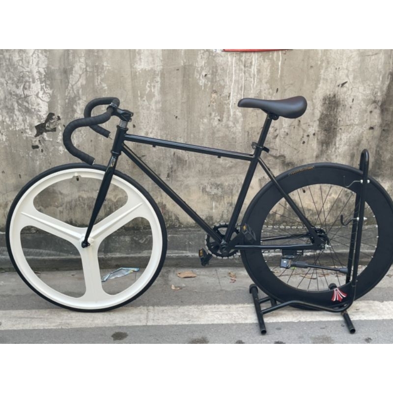 Xe đạp tay cong Fixed Gear bản nâng cấp vành sau 7cm xích hạt đậu - 2023