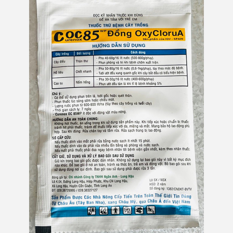 COC 85 WP  - Nấm hồng, thán thư