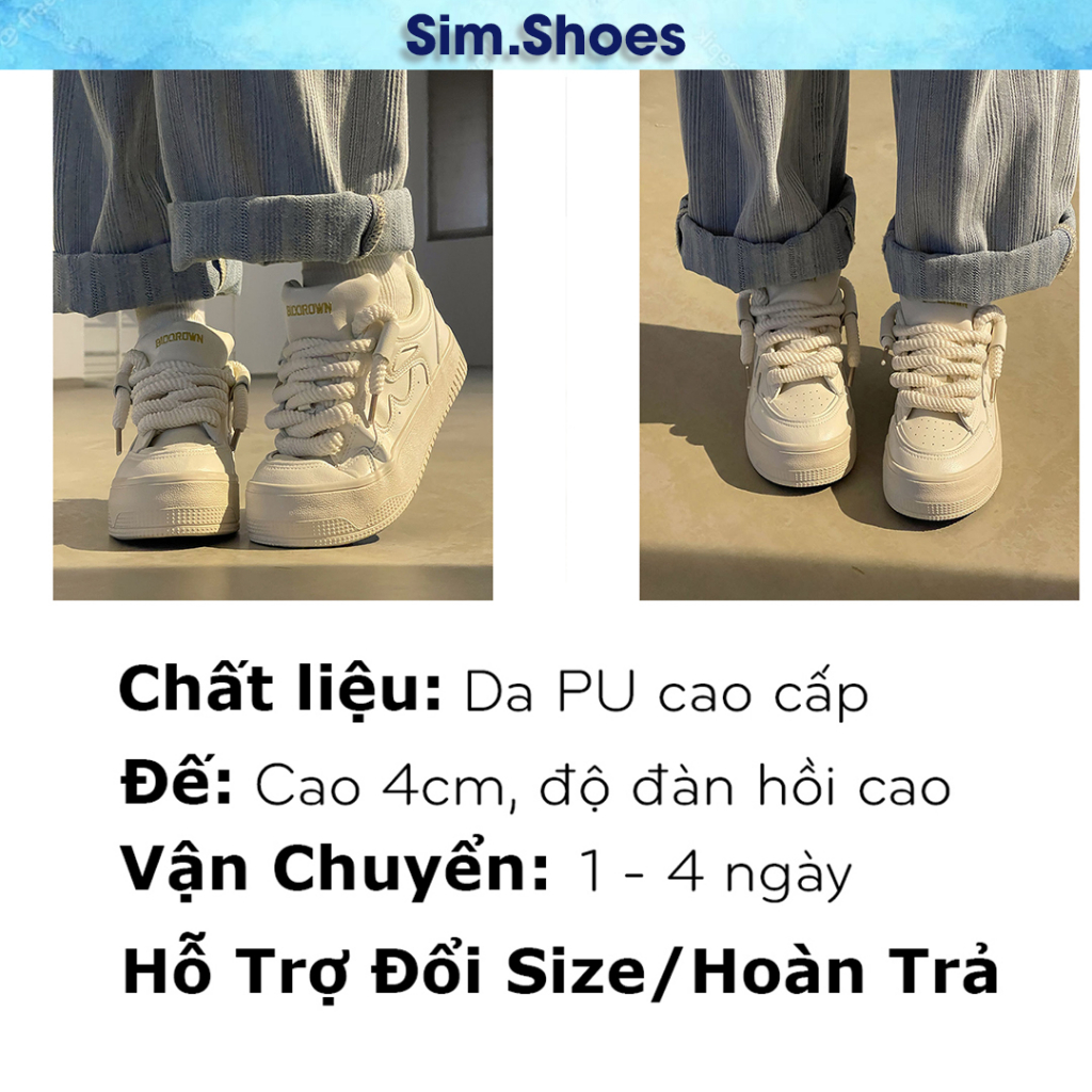 Giày thể thao nữ mix dây thừng HÀNG CHÍNH HÃNG CÓ SẴN tặng kèm bộ dây chất đẹp da xịn ko bong tróc | BigBuy360 - bigbuy360.vn