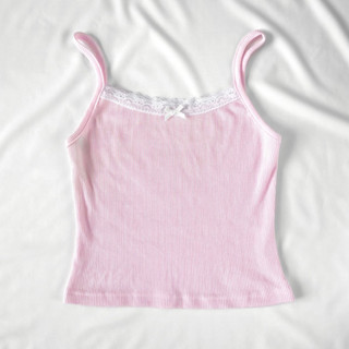 Áo Hai Dây Phối Ren Đính Nơ Phong Cách Coquette SUGAR SPICE - Jasmine Cami